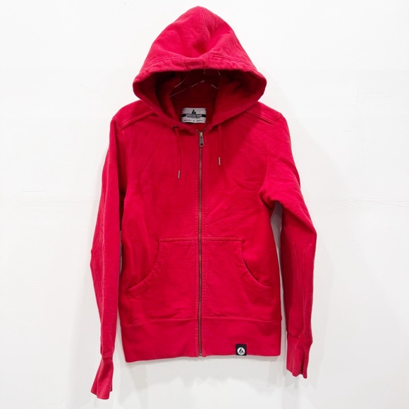 American Giant Men’s Classic Full Zip Hoodie Sweatshirt Red Small - Picture 1 of 9